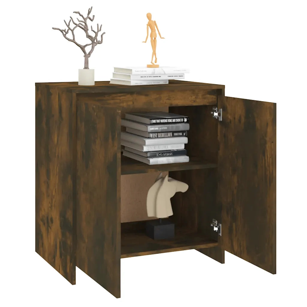 Credenza Rovere Fumo 70x41x75 cm in Legno Multistrato 813002