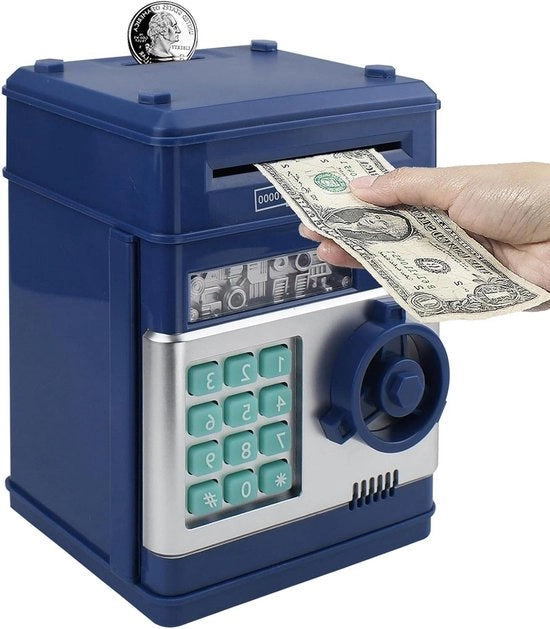 Cassa Monetaria Mini ATM per Bambini (Azzurro Marina)