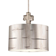 Lampada a sospensione Flambeau Fragment argento E27 Ø38