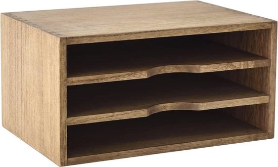 Organizzatore di Documenti per Ufficio con 3 Cestelli - Scatola di Archiviazione in Legno per Ufficio 

Modello: 
Dimensioni: 
Peso: 
Materiali: Legno 
Capacità di archiviazione: 3 cestielli