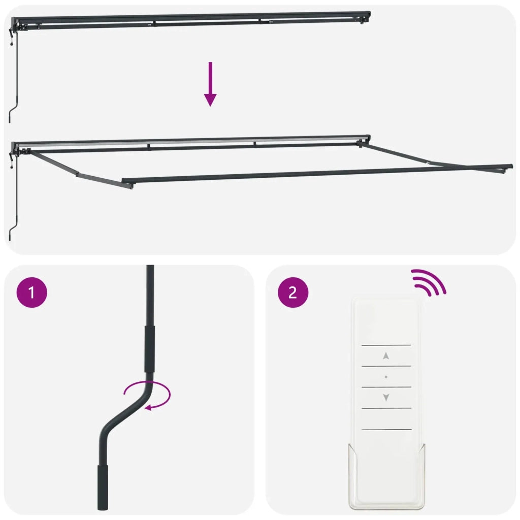 Struttura della tenda Antracite 500 × 300 cm 3331216