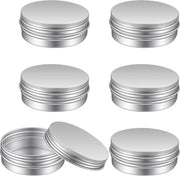 Bottiglie in Alluminio Ronde 60 ml - 6 pezzi - Leggere - Sostenibili - Dimensioni compatte 6,8 x 2,5 cm - Contenitori di conservazione