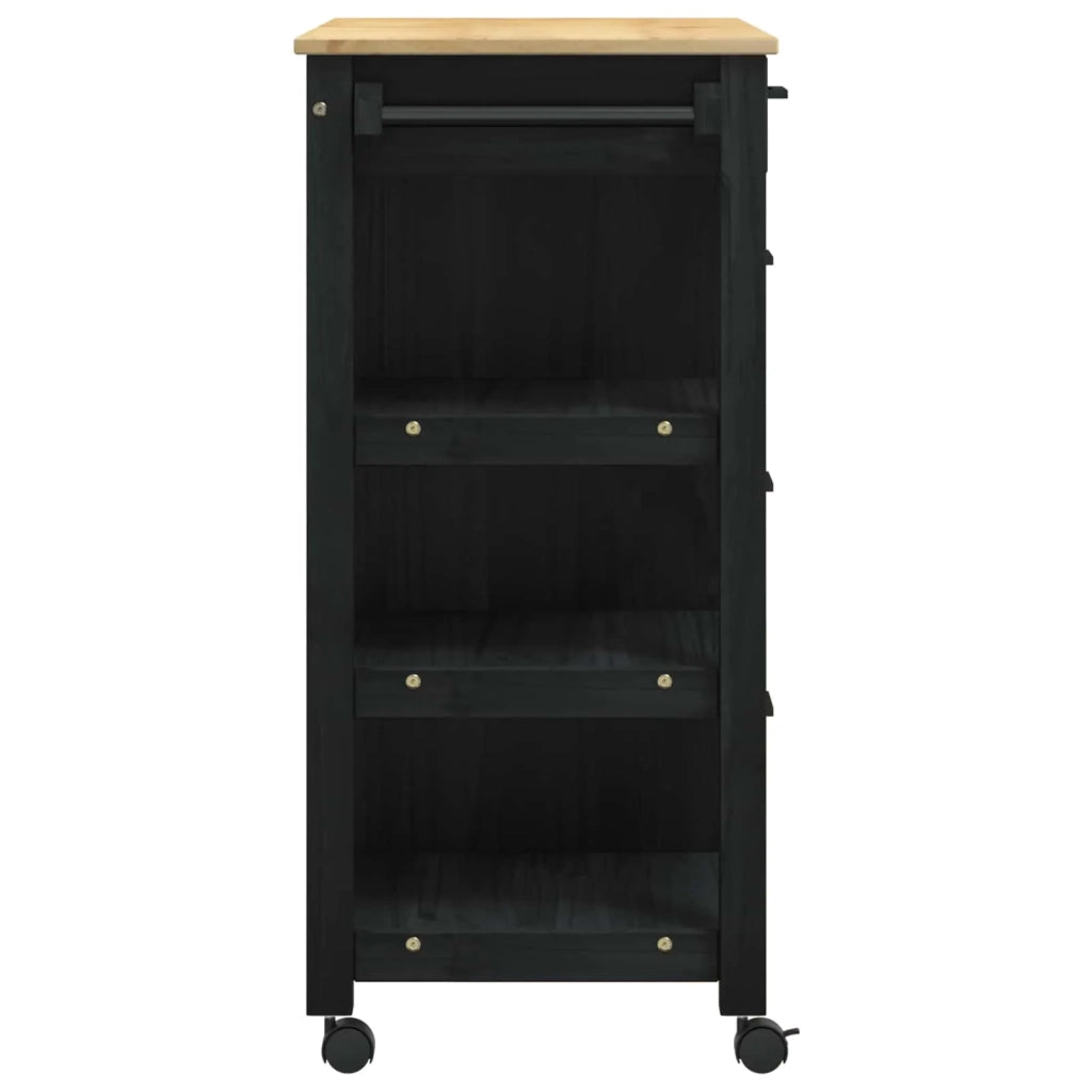Carrello da Cucina-Scaffale per Cucina Nero