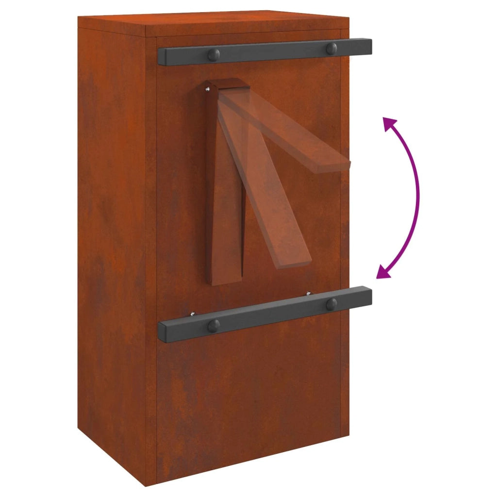 cassetta postalepastkastei con porta Ruggine 30 x 20 x 55 cm 874953