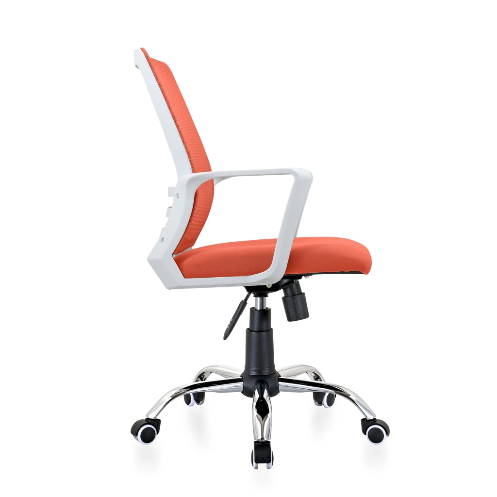 Sedia studio Hispanohogar altezza regolabile in tessuto terracotta
