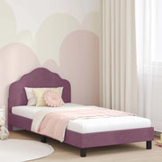 Struttura letto bambini con testata Viola 90 x 200 cm Velluto
