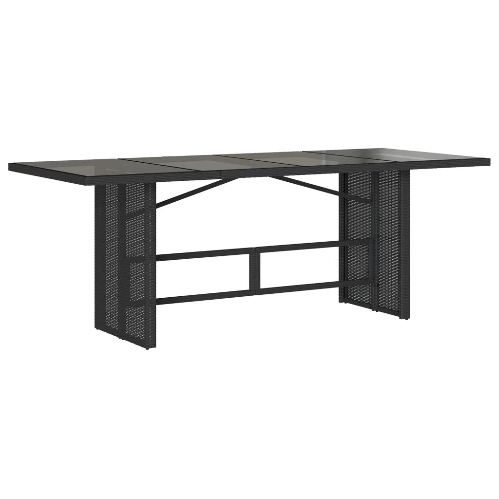 Set da Pranzo da Giardino 9 pz con Cuscini Nero in Polyrattan 3213114