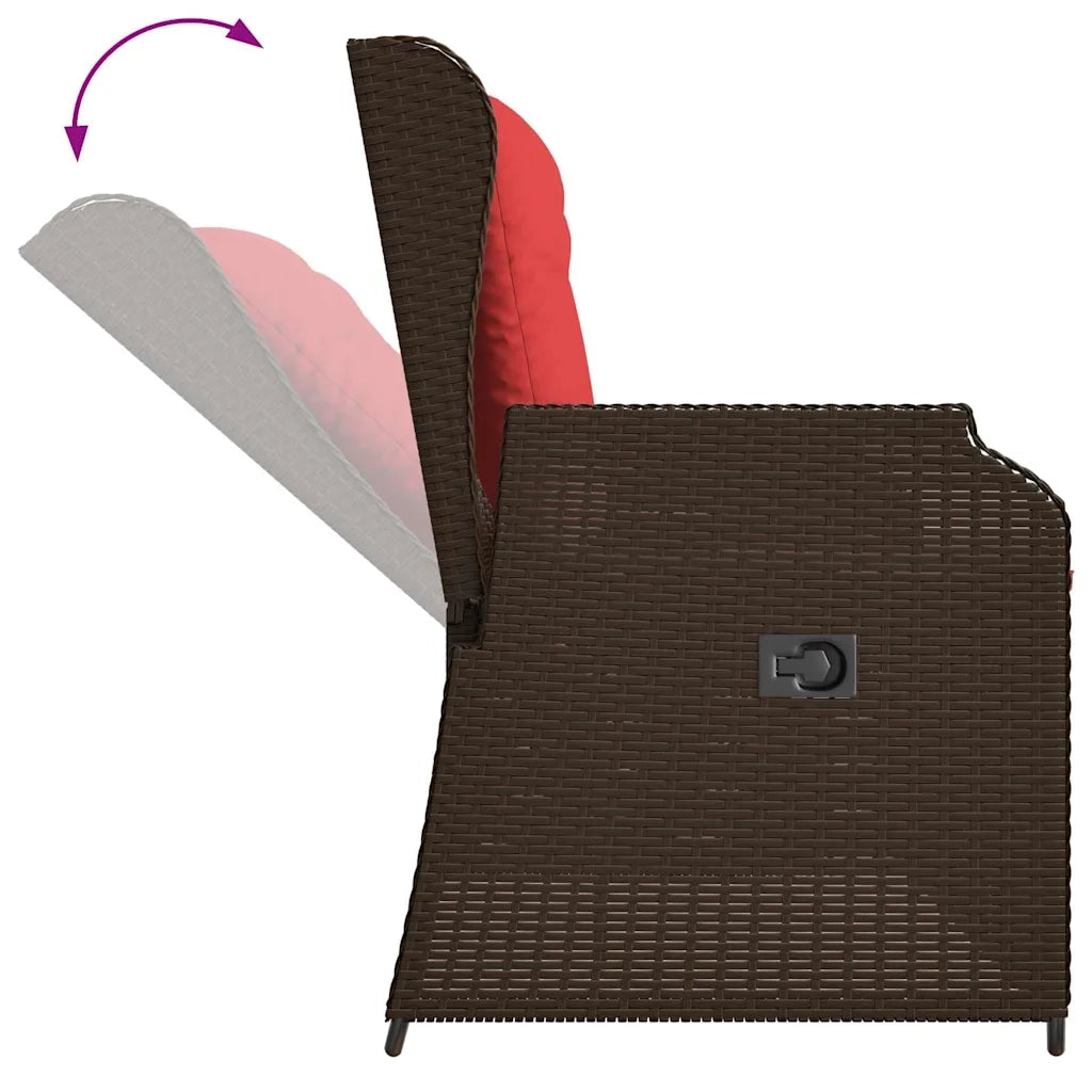 Panchina da giardino Marrone polyrattan 3394464