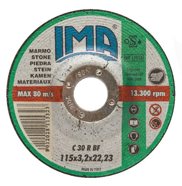 DISCO ABRASIVO IMA 25PZ TAGLIO MARMO 115X3,2 MOLA ABRASIVA