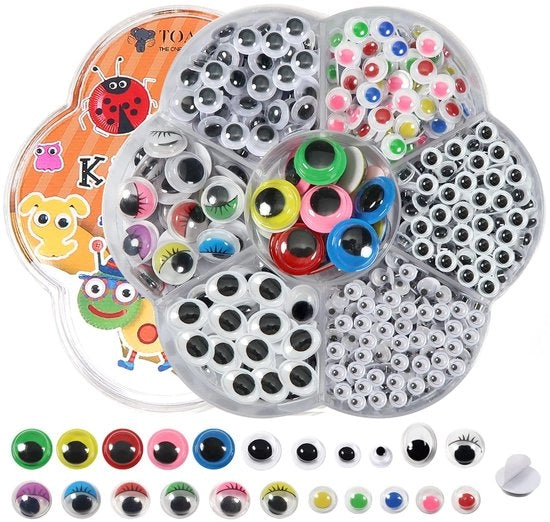 Occhielli Autoadesivi - 770 Pezzi - Rond/Ovale - Nero/Bianco/Colorati - Plastica - Leggeri - Occhielli da Afferrare
