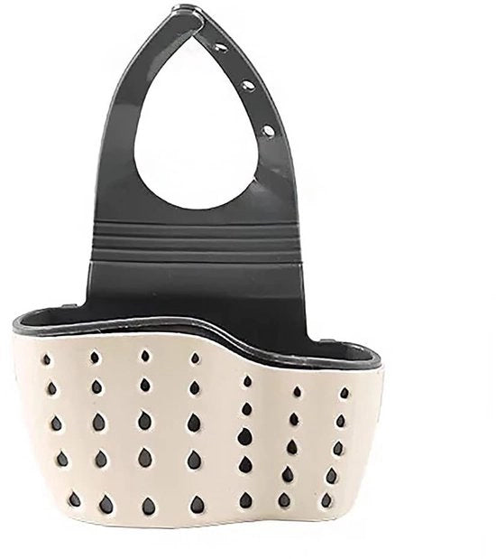 Organizzatore per saponi da cucina - Sostegno per rubinetto - Regolabile - Colore: Beige