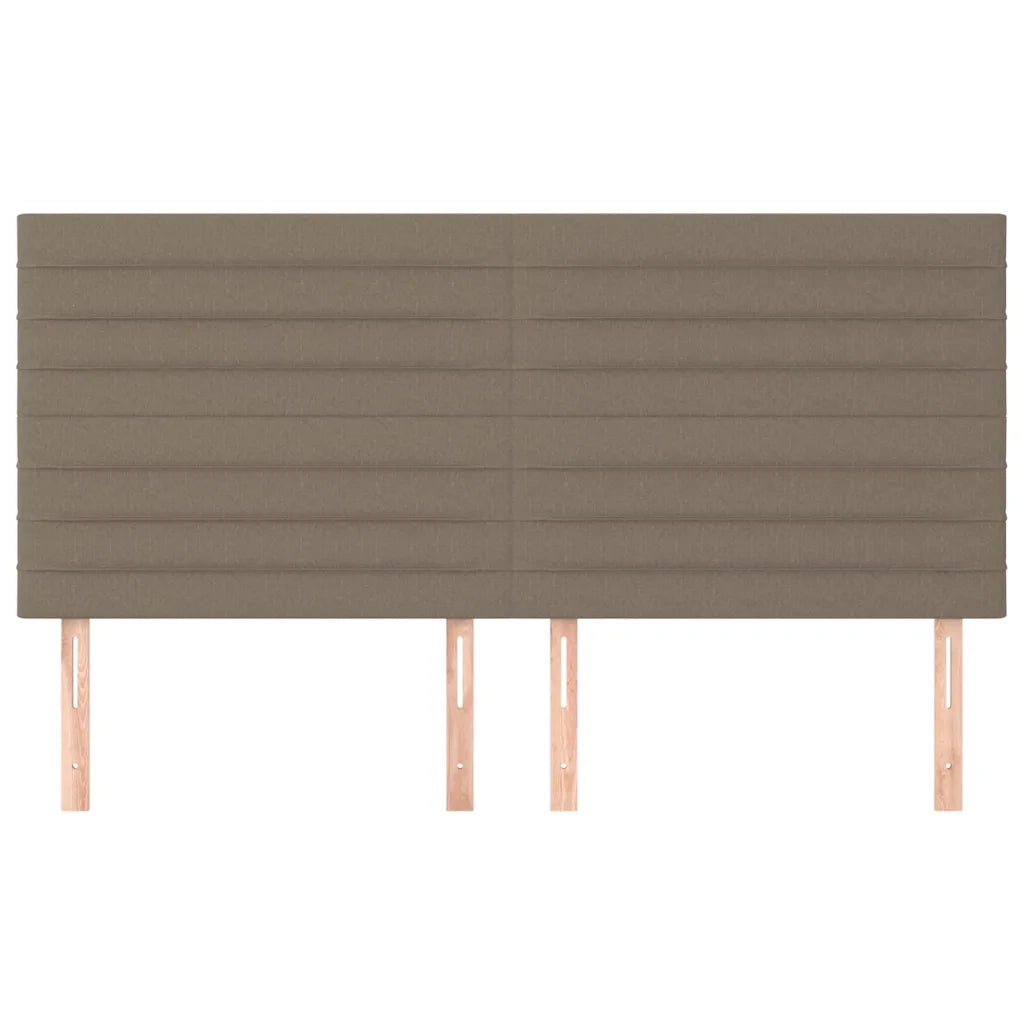 Testiera per letto Tortora 200x5x118/128 cm Tessuto