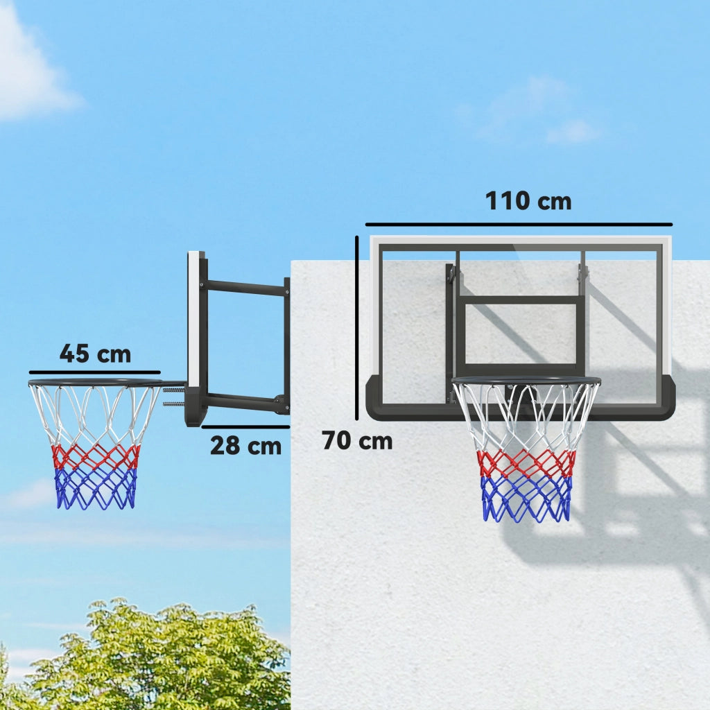 Canestro da Basket per Muro ¨C Minimal ¨C Nero