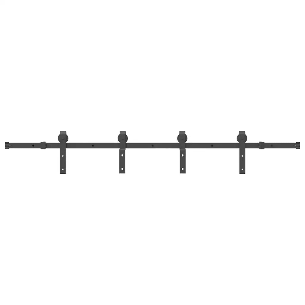Kit di Binari per Porte Scorrevoli 200 cm Acciaio Nero CFW3958058
