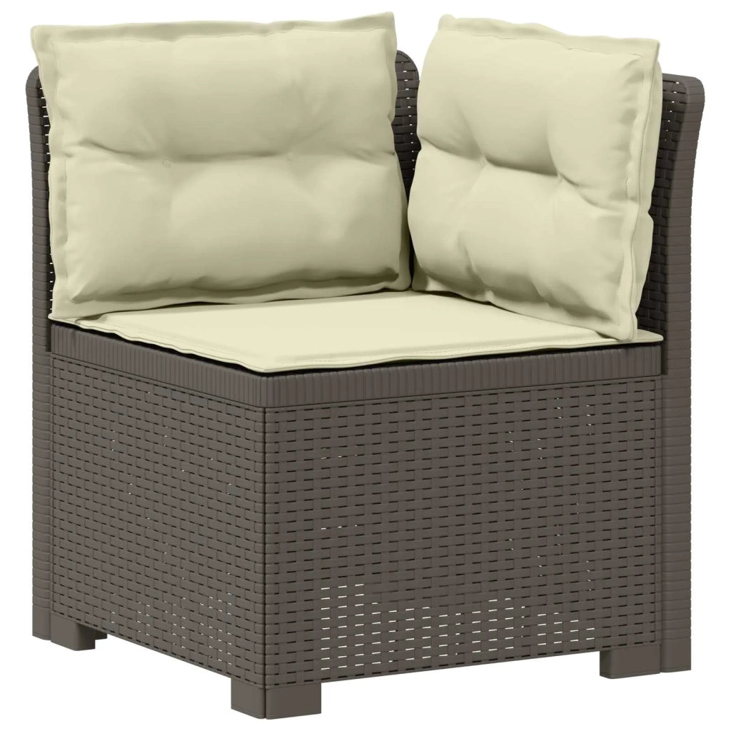 Divano da Giardino 5 Posti con Cuscini Stile Rattan PP 3443918