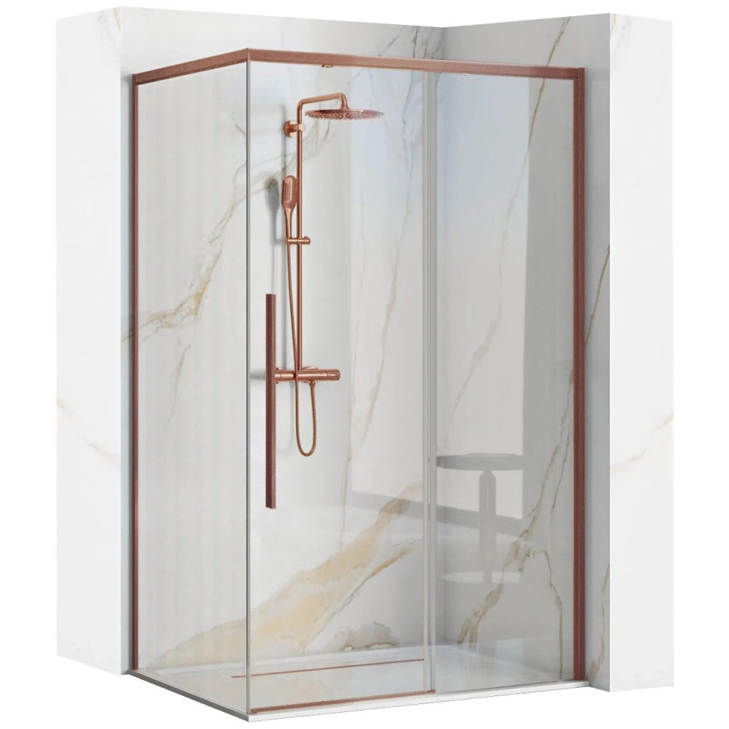 Cabina Doccia Solar Copper Brush 100x80 senza piatto doccia