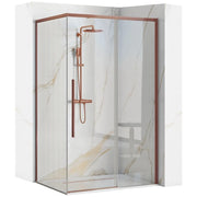 Cabina Doccia Solar Copper Brush 100x80 senza piatto doccia