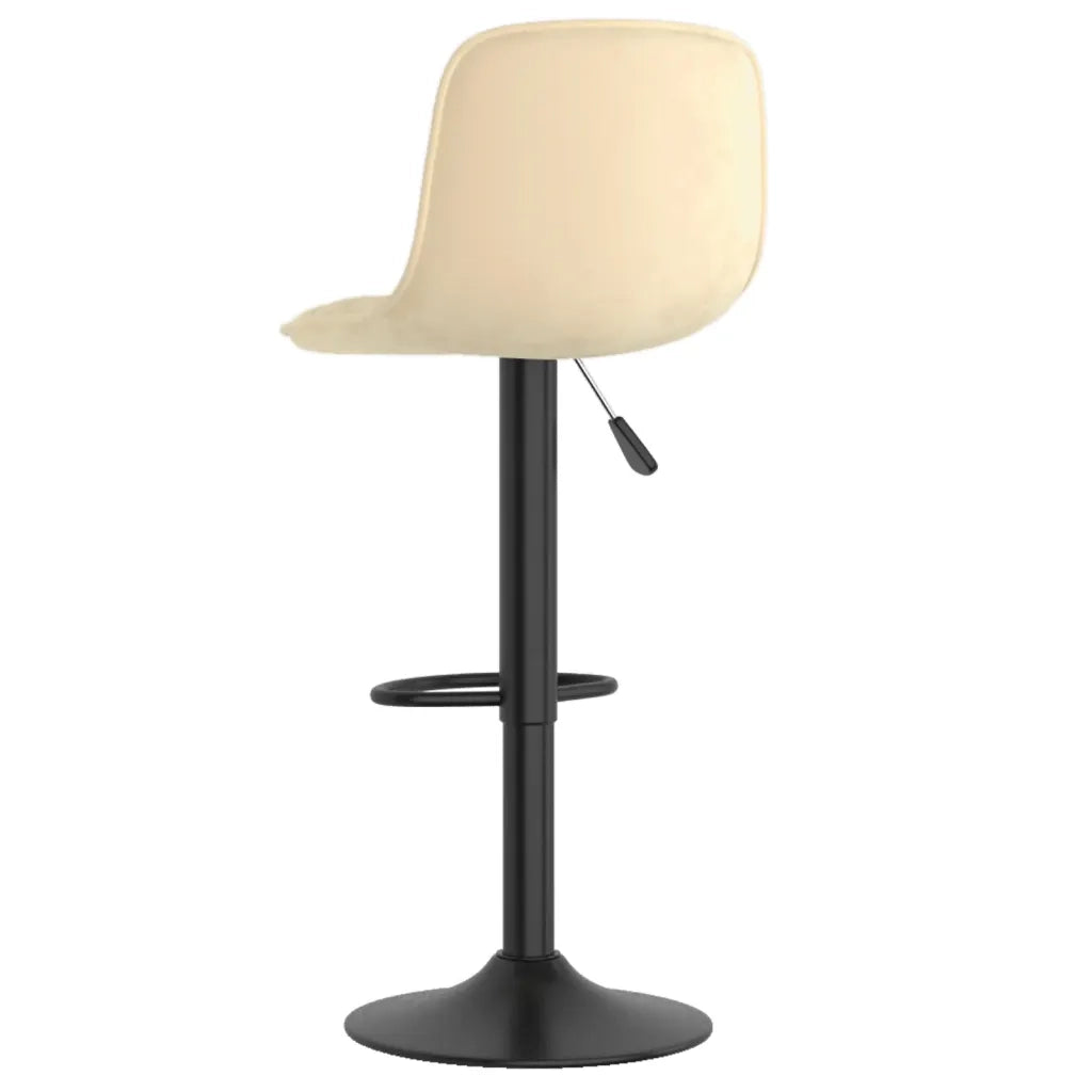 Sedie da Bar 2 pz Crema in Velluto 333990