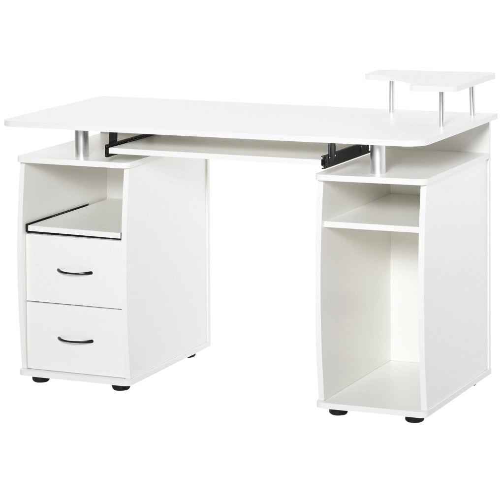 Scrivania per computer con cassetti ¨C Minimal ¨C bianco legno 120x55x85 cm