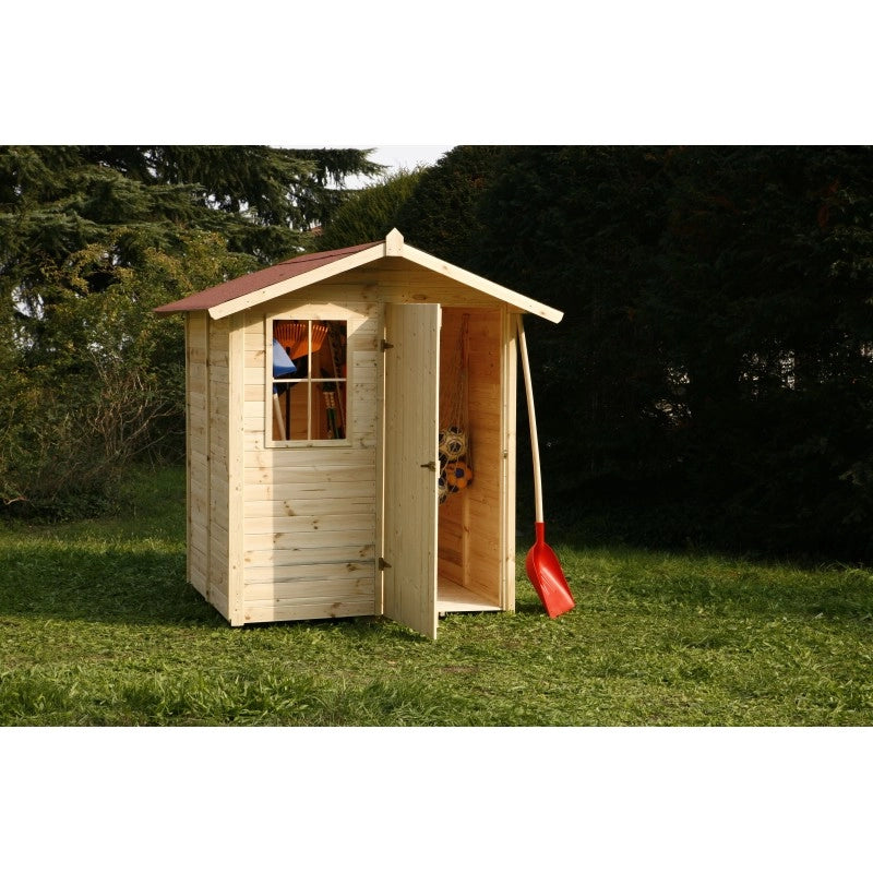 Casetta in legno per esterni con pavimento, perline spessore 16mm  mod. C160/2
