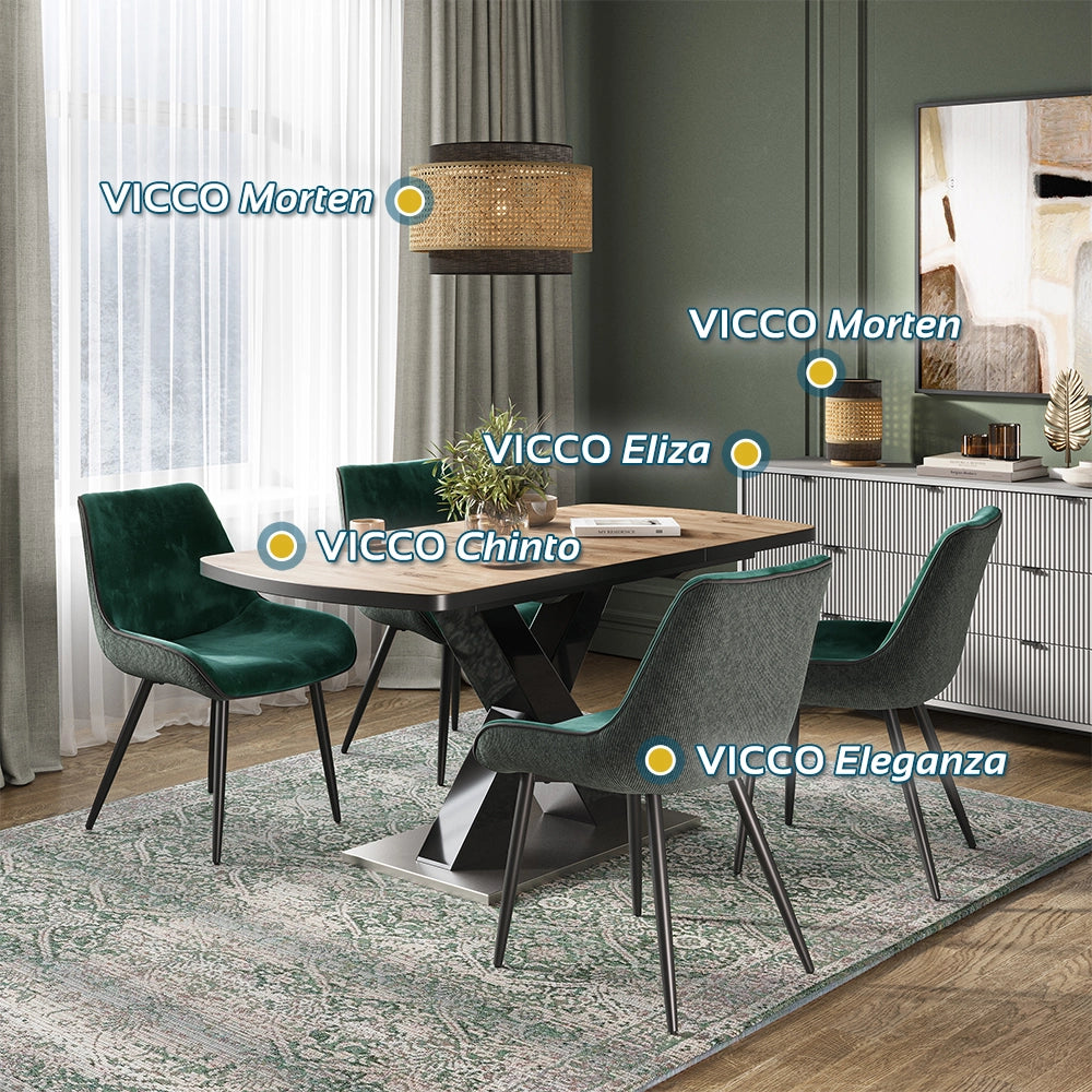 Vicco Lampada a soffitto Rattan/nero 45 x 31 cm