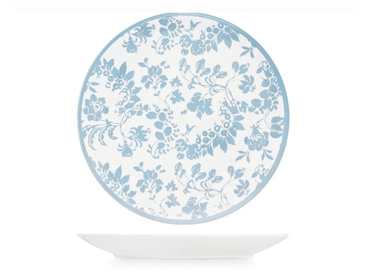 Servizio 18 pezzi tavola celestial in porcellana decorata forma coupe