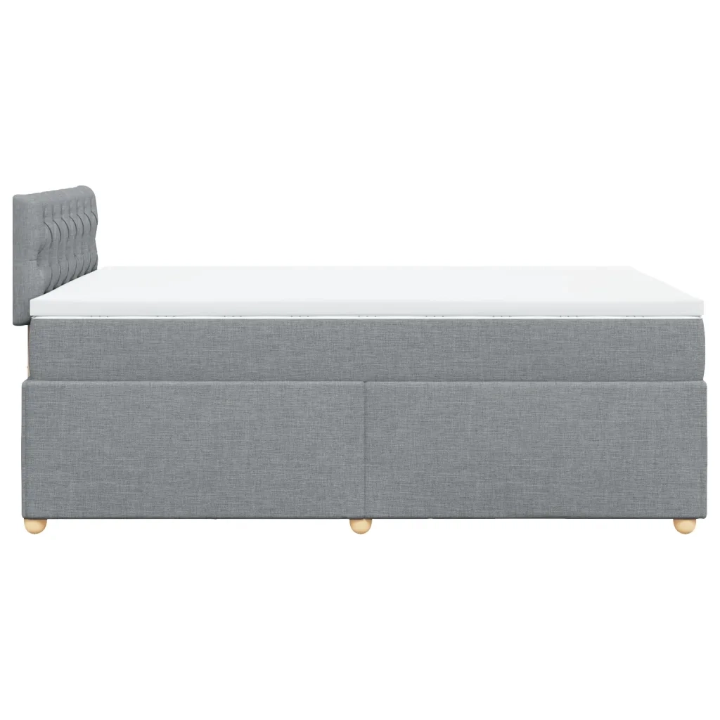 Giroletto a Molle con Materasso Grigio Chiaro 120x200cm Tessuto