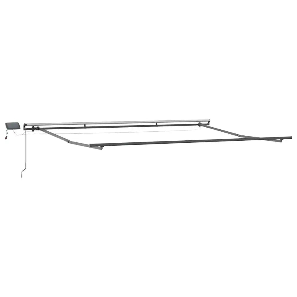 Tenda da Sole Retrattile Manuale con LED Marrone 400x300 cm 3310209