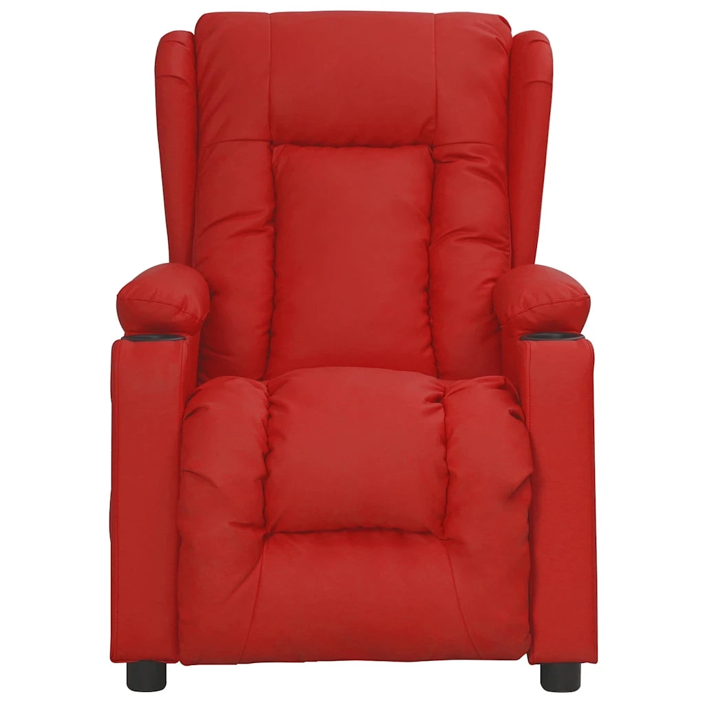 Poltrona Massaggiante | Sedia Relax Rosso Vino in Similpelle