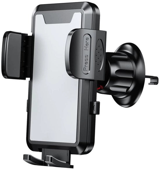 Supporto per cellulari per auto - 360 gradi girevole - Universale - Grigio - Supporto per cellulari per veicoli - Pratico e comodo