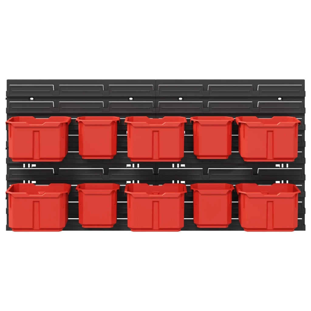 Scaffale contenitore Nero e Rosso 77,5 x 2 x 39 cm PP 42033394