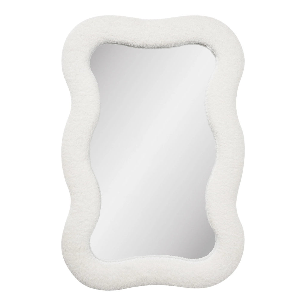 Specchio con Cornice Bosaro, Bianco, Vetro, 3,5x80x54 cm