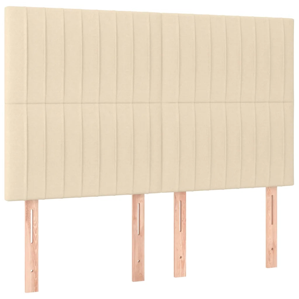 Testiera | Testata Crema 144x5x118/128 cm Tessuto