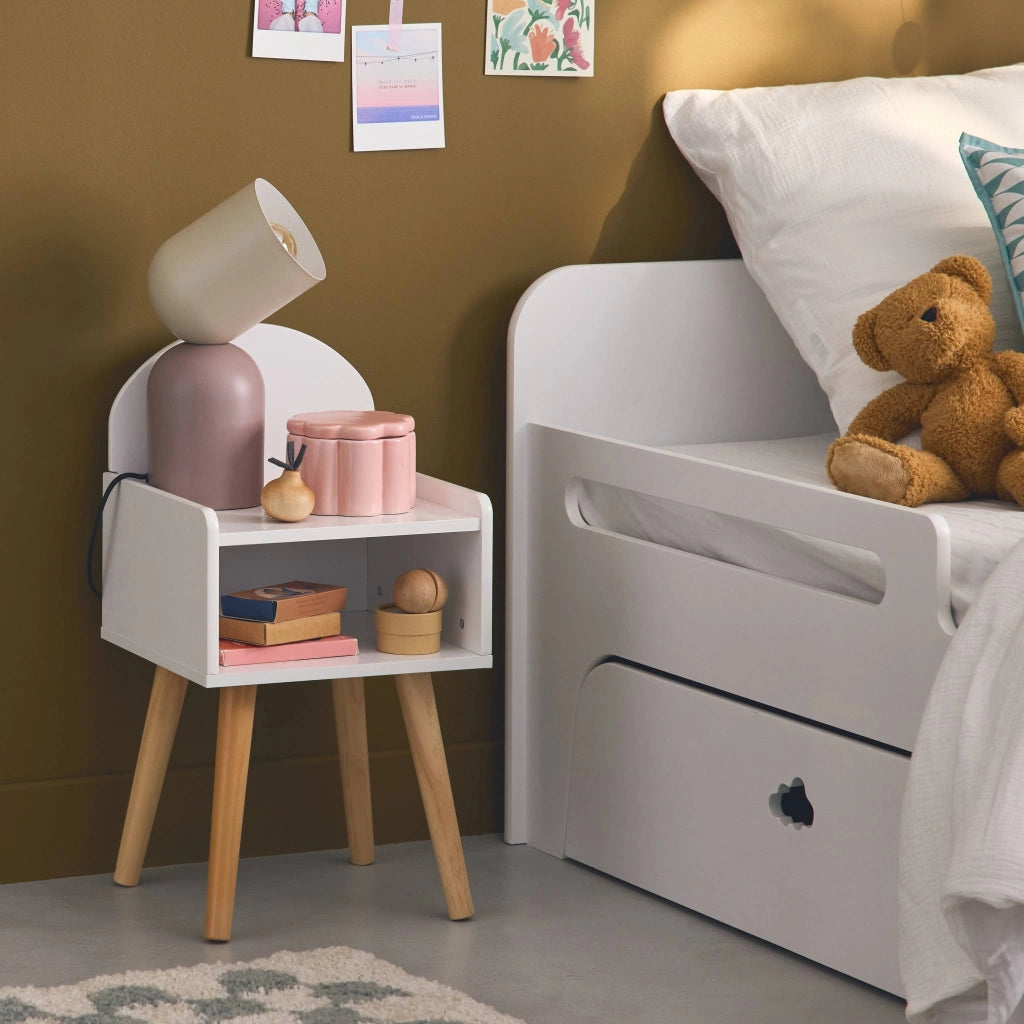 Comodino per bambini, bianco