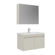Set mobile lavabo con specchio (2 pezzi) "Arno 85" - 85 x 45 x 52 cm - Cashmere