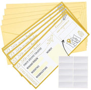 Set di 5 biglietti di viaggio con buste e adesivi, cartellino di imbarco per regalo da personalizzare, per vacanza, viaggio in città o compleanno