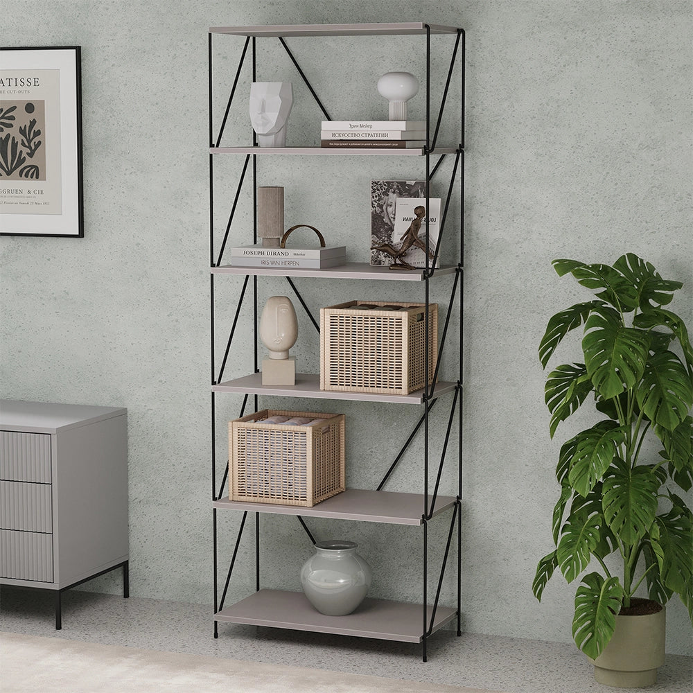 Vicco Scaffale Grigio/nero 60 x 166.5 cm