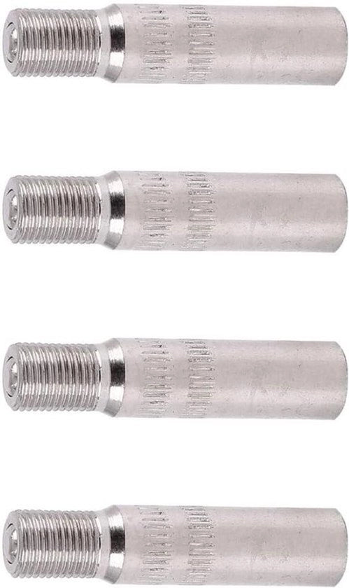 Misuratore di pressione pneumatica per Schrader - Ventilino per pneumatici - Cromato - Misuratore di pressione pneumatica - Cappuccio a vite - Estensione del tubo - Cappuccio estensore per pneumatici - Adattatore - 39mm - Adatto per auto e camion