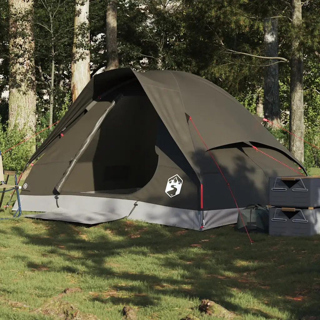 Tenda da Campeggio a Cupola per 2 Persone Marrone Impermeabile 4009640