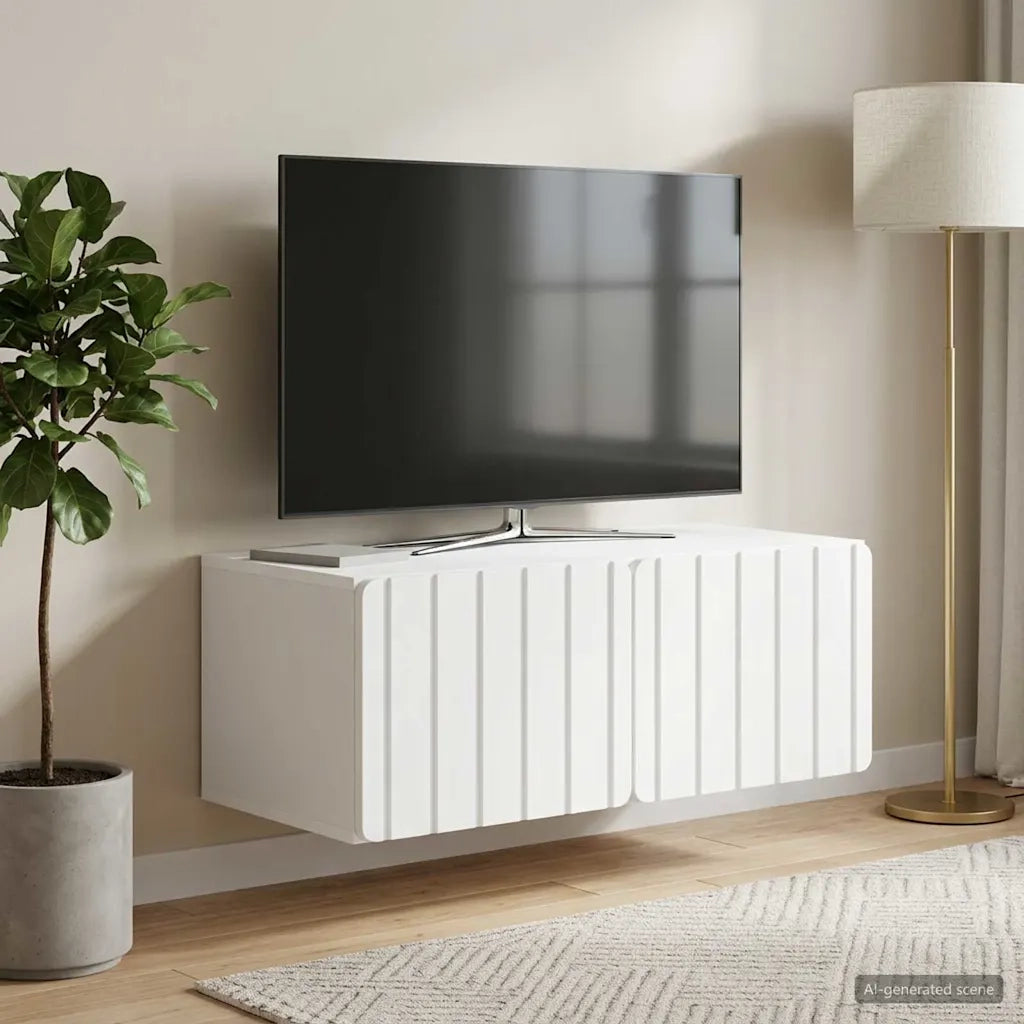 Mobile Porta TV da Muro 78,5 x 41 x 30 cm Bianco 898345