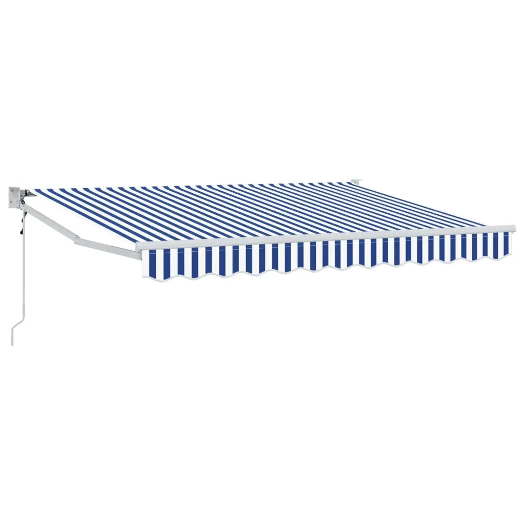 Tettuccio Elettrico Retrattile Blu e Bianco 3 x 2 m