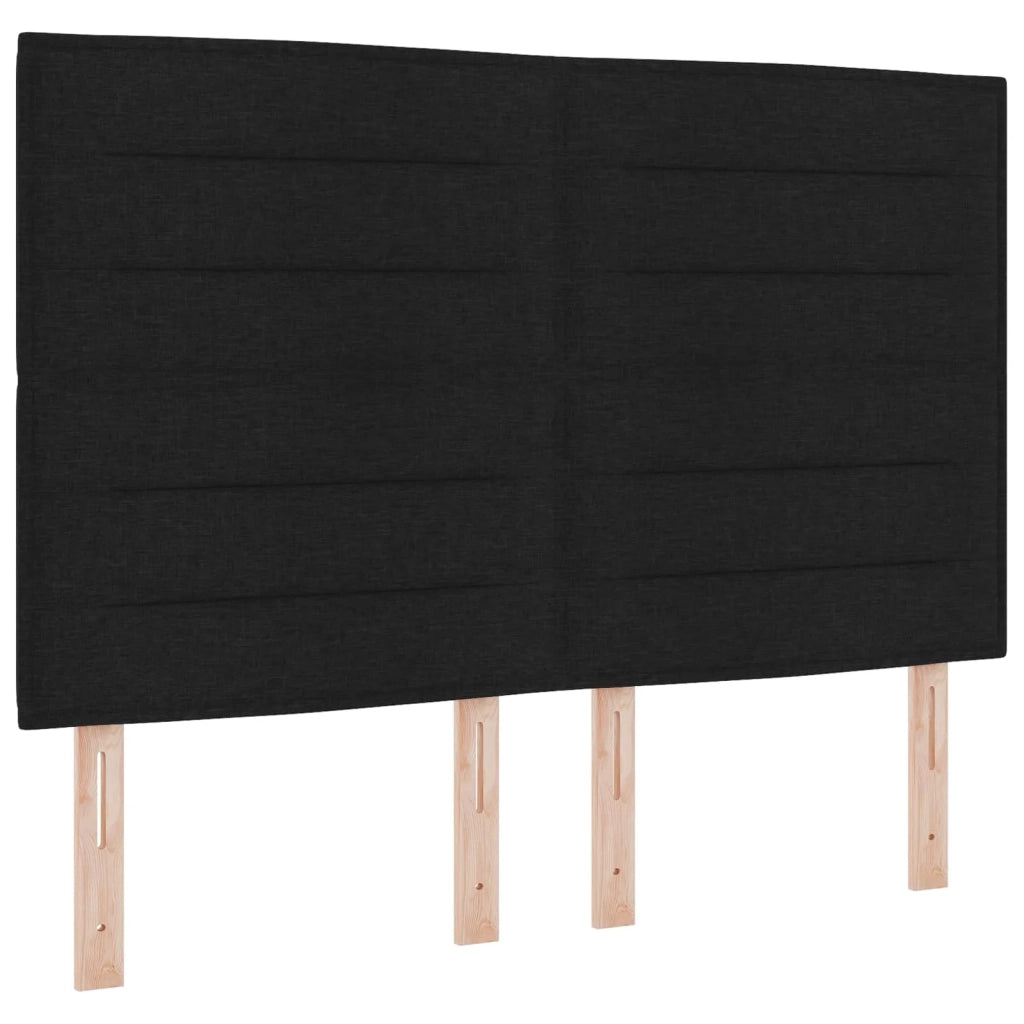 Letto ottomano con materasso con testiera 2 pz Nero Tessuto 3457829