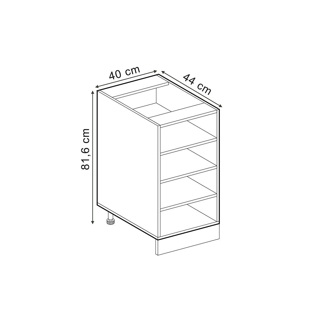 Vicco Scaffale da cucina Antracite 40 cm , AP Antracite