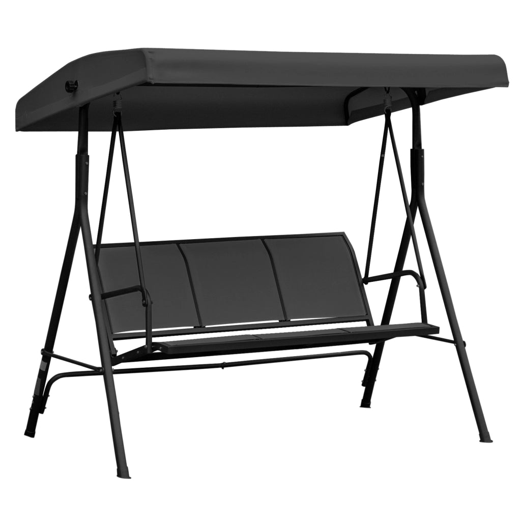 Divano da Giardino 3 Posti ¨C Minimal ¨C Tessilene Nero