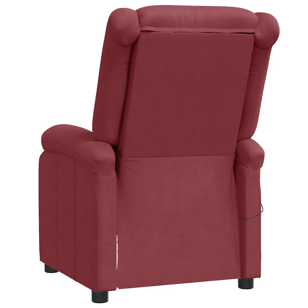 Poltrona Reclinabile Rosso Vino in Similpelle 340173