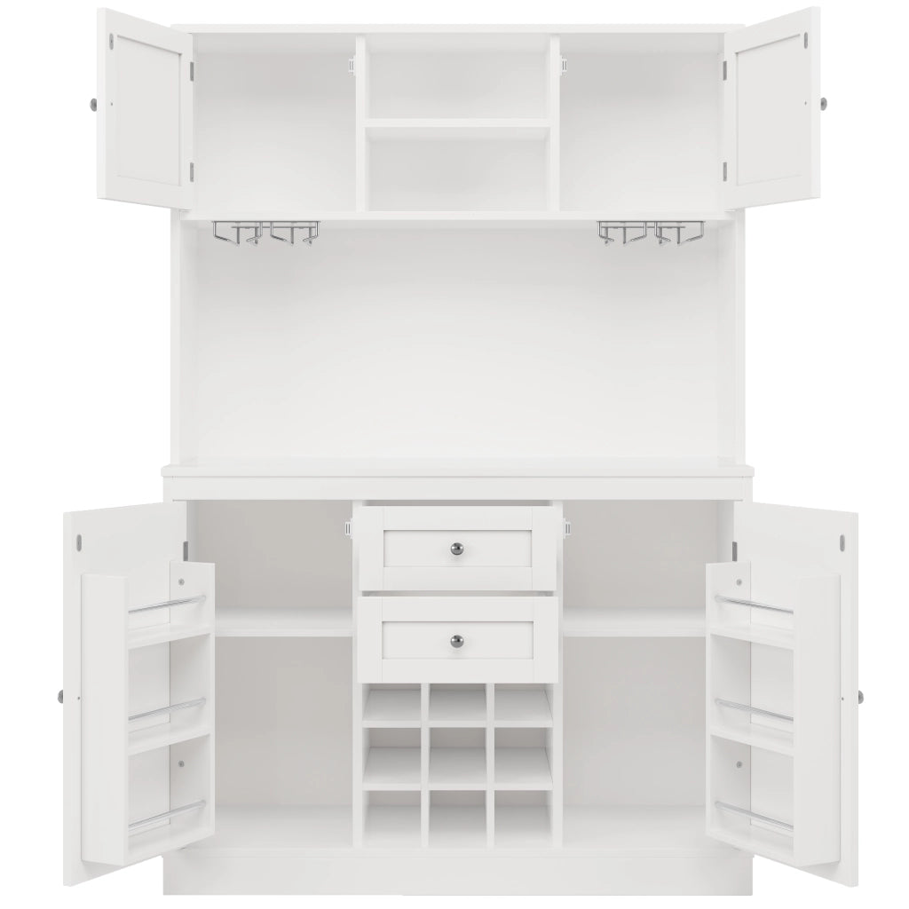 Credenza Buffet con Ripiani, Ante e Cassetti ¨C Xylo ¨C Bianco, Legno