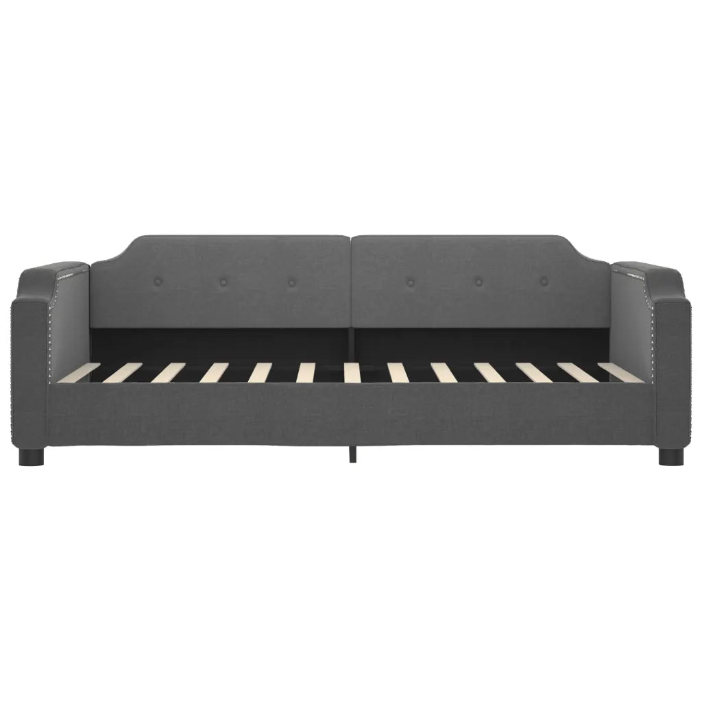 Divano letto | Sof¨¤ letto | Letto singolo Estraibile Grigio Scuro 100x200 Tessuto