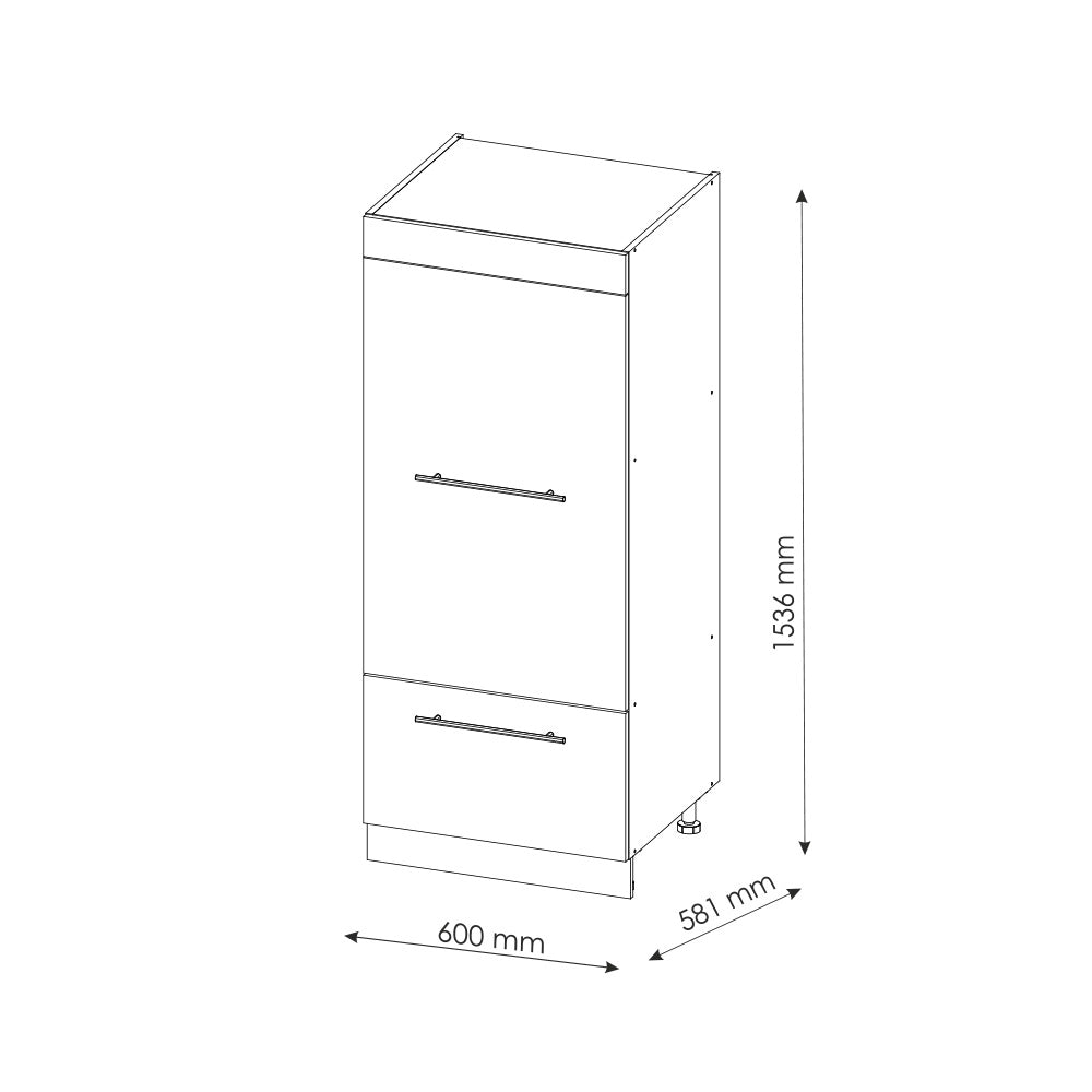 Vicco Set mobili bagno Antracite lucido 60 cm