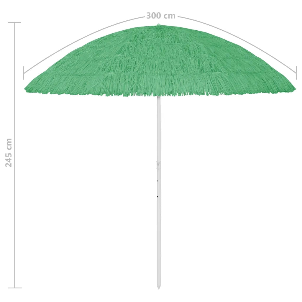 Ombrellone da Spiaggia-Ombrellone da mare Hawaii Verde 300 cm