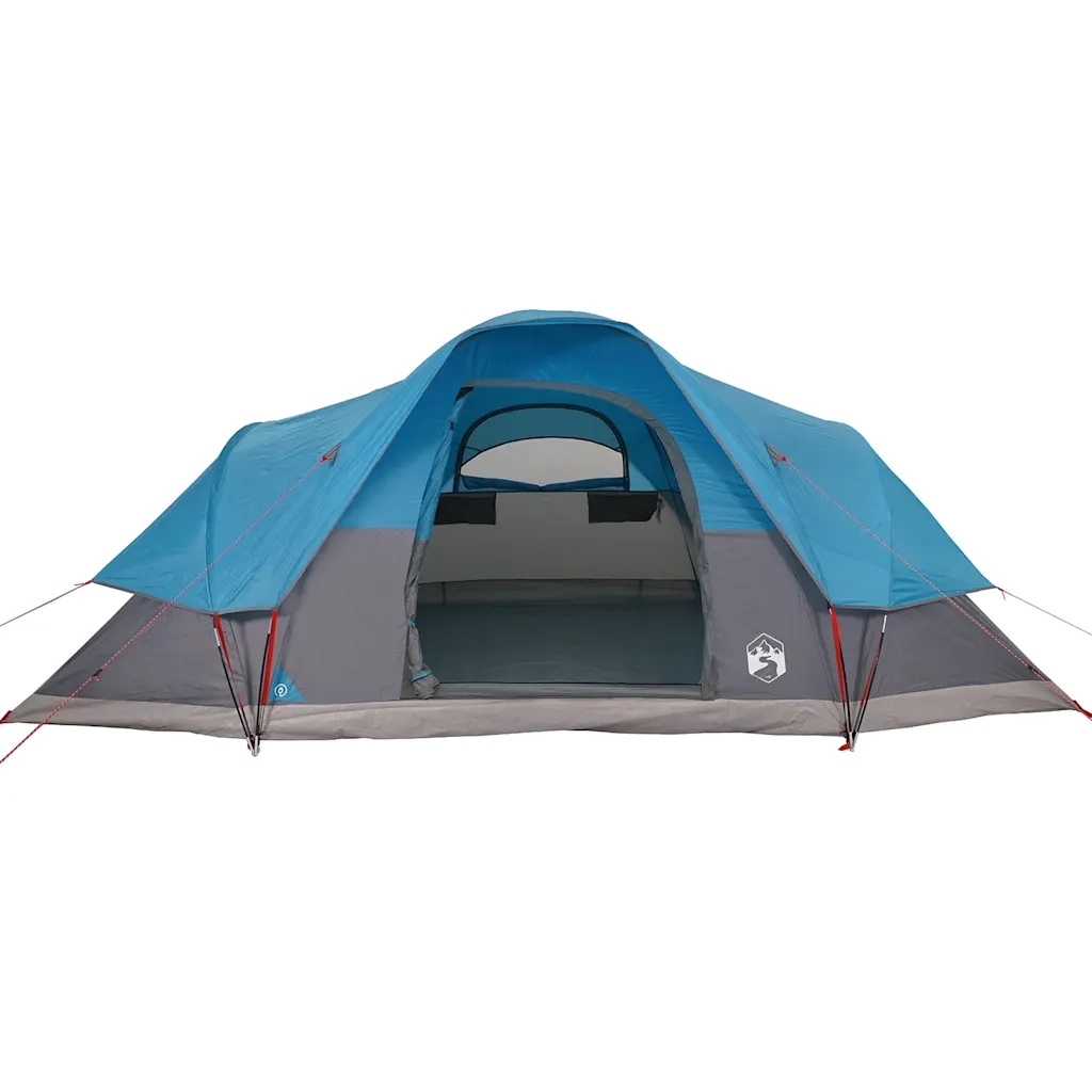 Tenda da Campeggio a Cupola per 9 Persone-Tenda per Escursionismo Blu Impermeabile